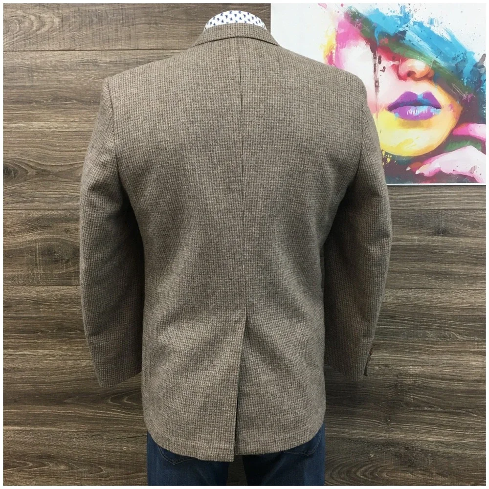 VINTAGE HAGGAR‎ Mens Tweed Wool Blazer Sport Coat Casual Jacket Size 44R Suit